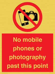 No mobile phones or photography past this point